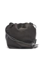 Matchesfashion.com Jil Sander - Leather-drawstring Satin Pouch - Womens - Black