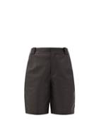 Matchesfashion.com Saint Laurent - Leather Bermuda Shorts - Womens - Black