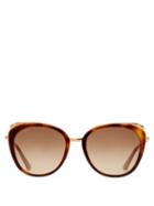 Matchesfashion.com Cartier Eyewear - Panthre Cat Eye Acetate Sunglasses - Womens - Tortoiseshell