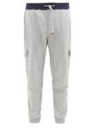 Mens Rtw Brunello Cucinelli - Cargo-pocket Cotton-jersey Track Pants - Mens - Grey Multi