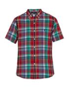 Matchesfashion.com Polo Ralph Lauren - Custom Fit Checked Short Sleeved Cotton Shirt - Mens - Red Multi
