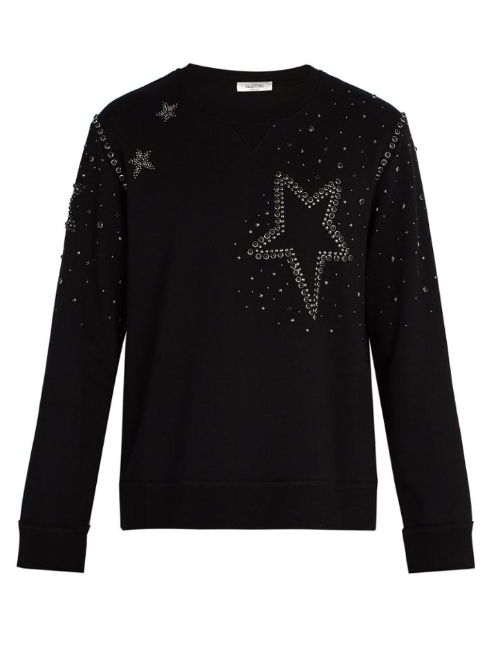 Valentino Star Stud-embellished Sweatshirt