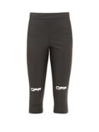 Matchesfashion.com Off-white - Printed-logo Technical Leggings - Womens - Black