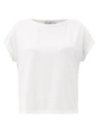 Ladies Activewear Ernest Leoty - Ludivine Boat-neck Tencel-blend T-shirt - Womens - White
