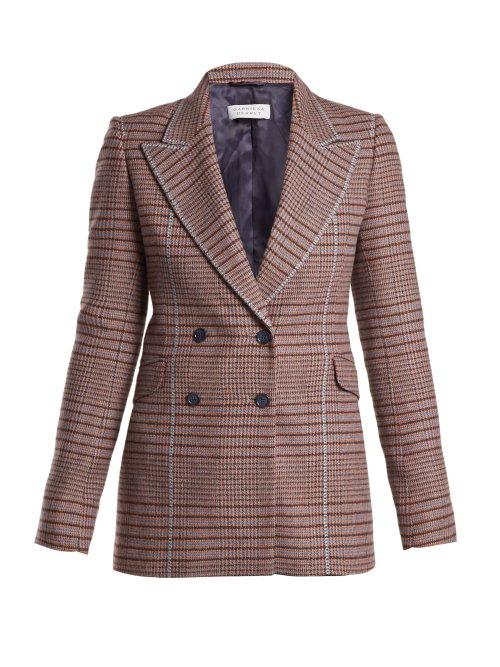 Matchesfashion.com Gabriela Hearst - Angela Wool And Cashmere Blend Jacket - Womens - Burgundy Multi