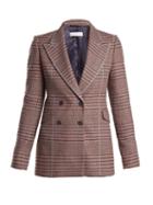 Matchesfashion.com Gabriela Hearst - Angela Wool And Cashmere Blend Jacket - Womens - Burgundy Multi