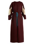 Valentino Drawstring-waist Wide-leg Faille Jumpsuit