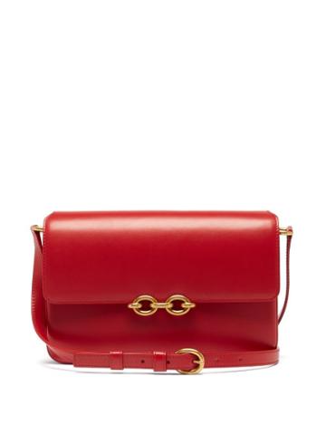 Ladies Bags Saint Laurent - Maillon Medium Leather Shoulder Bag - Womens - Dark Red