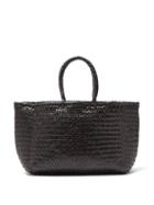 Matchesfashion.com Dragon Diffusion - Grace Woven Leather Basket Bag - Womens - Black