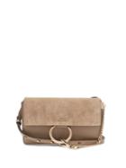 Matchesfashion.com Chlo - Faye Small Leather And Suede Cross Body Bag - Womens - Grey