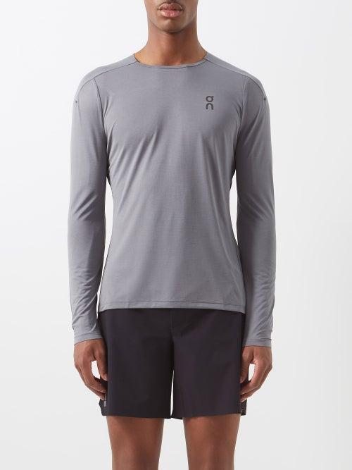 On - Performance Long-sleeved Jersey Top - Mens - Grey