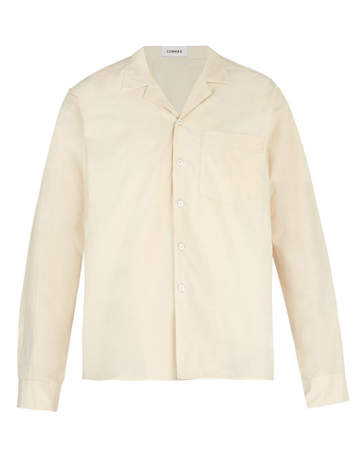 Commas Long-sleeve Camp-collar Shirt