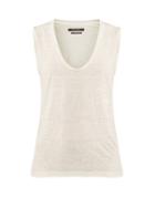 Matchesfashion.com Isabel Marant - Maik Scoop Neck Linen T Shirt - Womens - White