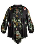 By Walid Nicky Floral-print Silk Blouse