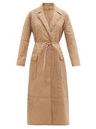 Matchesfashion.com 1 Moncler Jw Anderson - Penbryn Floral-quilted Padded Cotton Coat - Womens - Beige