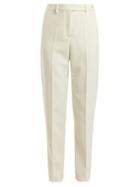 Matchesfashion.com Maison Margiela - Straight Leg Twill Trousers - Womens - Cream