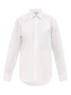 Matchesfashion.com Bottega Veneta - Oversized Cotton Poplin Shirt - Womens - White