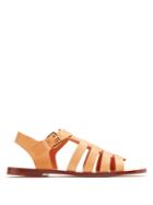 Mansur Gavriel Fisherman Leather Crossover Sandals