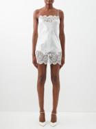 Carine Gilson - Lace-trimmed Silk-satin Camisole - Womens - White