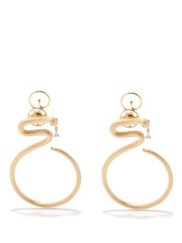 Ladies Jewellery Ammanii - The First Ruler Gold-vermeil Snake Earrings - Womens - Gold