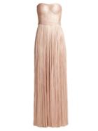 Matchesfashion.com Maria Lucia Hohan - Anjoux Strapless Silk Gown - Womens - Nude