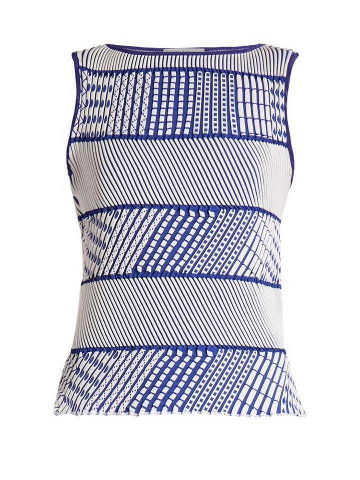 Issey Miyake Tribal-print Sleeveless Top