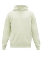 Matchesfashion.com Holiday Boileau - Hooded Logo-print Organic Cotton-jersey Sweatshirt - Mens - Light Green