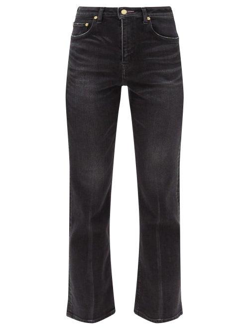 Matchesfashion.com Tu Es Mon Tresor - Amethyst Flared Jeans - Womens - Black