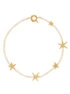 Matchesfashion.com Timeless Pearly - Star, Pearl & 24kt Gold-plated Choker - Womens - Gold