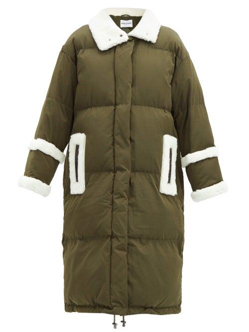 Matchesfashion.com Stand Studio - Gloria Faux-shearling And Quilted-shell Coat - Womens - Khaki