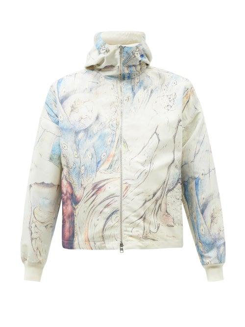 Alexander Mcqueen - Divine Comedy-print Hooded Jacket - Mens - Cream Multi