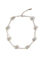 Matchesfashion.com Saint Laurent - Sphere-charm Chain-link Necklace - Mens - Silver