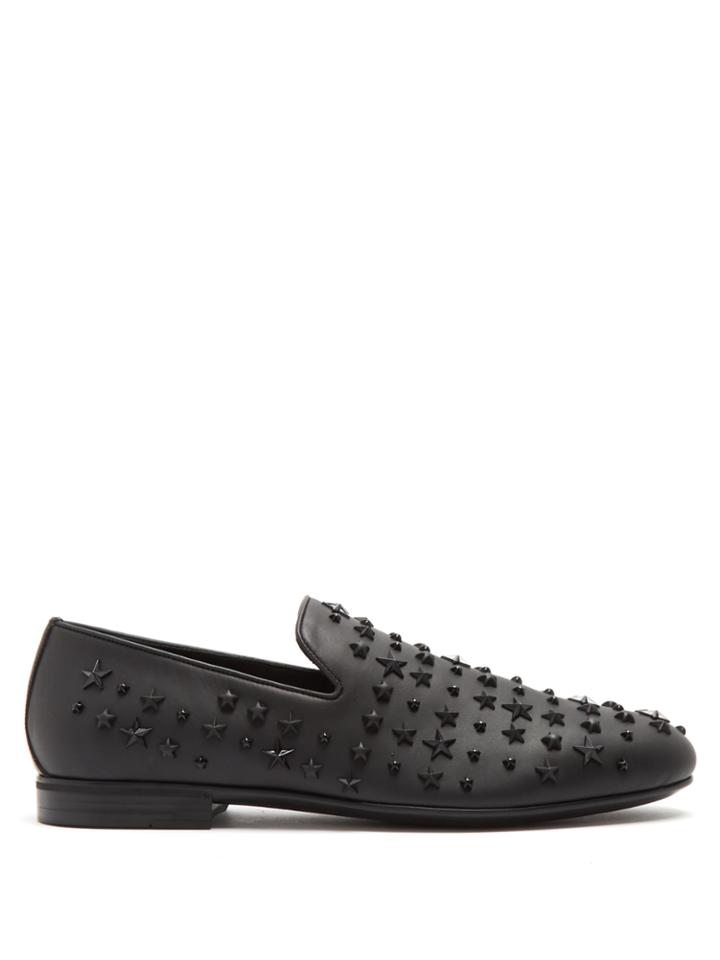 Jimmy Choo Sloane Star-appliqu Leather Loafers