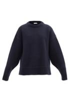 Matchesfashion.com The Row - Ophelia Wool-blend Sweater - Womens - Navy