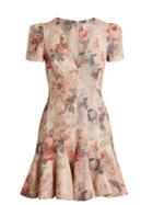 Matchesfashion.com Zimmermann - Radiate Flip Floral Dress - Womens - Cream Print