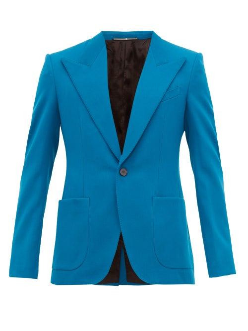 Matchesfashion.com Givenchy - Single Breasted Twill Suit Jacket - Mens - Blue