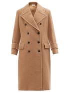 Victoria Beckham - Double-breasted Wool-blend Coat - Womens - Camel