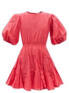 Ladies Beachwear Rhode - Molly Cutout-back Cotton-poplin Dress - Womens - Red