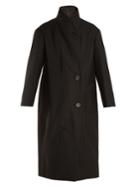 Lemaire High-neck Single-breasted Cotton-twill Coat