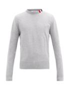 Matchesfashion.com Thom Browne - Tricolour-striped Crew-neck Merino-wool Sweater - Mens - Grey