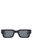 Matchesfashion.com Jacques Marie Mage - Ascari Rectangle Acetate Sunglasses - Womens - Black