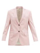 Matchesfashion.com Officine Gnrale - Charlene Single-breasted Cotton-twill Jacket - Womens - Light Pink