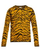 Matchesfashion.com Saint Laurent - Zebra Jacquard Sweater - Mens - Black Yellow
