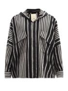 Matchesfashion.com Marrakshi Life - Striped Cotton-blend Hooded Sweatshirt - Mens - White Multi