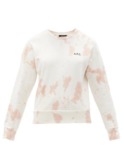 Matchesfashion.com A.p.c. - Rick Tie-dye Cotton-jersey Sweatshirt - Womens - Light Pink