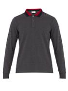 Moncler Contrast-collar Cotton-piqu Polo Shirt