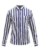 A.p.c. - Matthieu Striped Cotton-poplin Shirt - Mens - Blue White
