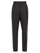 Matchesfashion.com Bottega Veneta - Houndstooth Slim Leg Tuxedo Trousers - Mens - Black