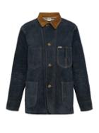 Matchesfashion.com Rrl - Corduroy Trimmed Suede Jacket - Mens - Indigo
