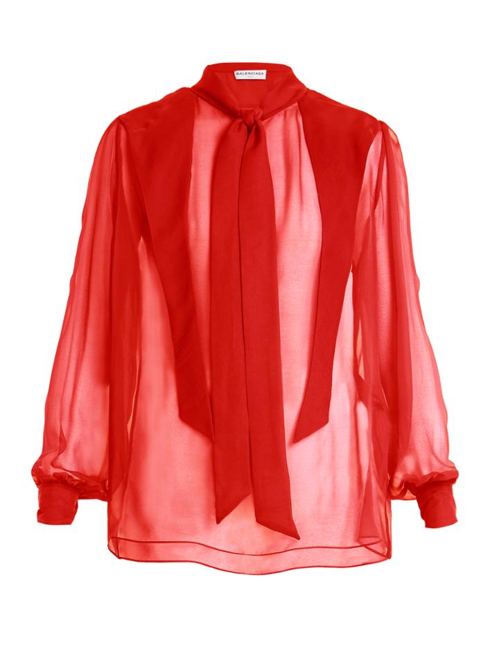 Balenciaga Gathered Blouse